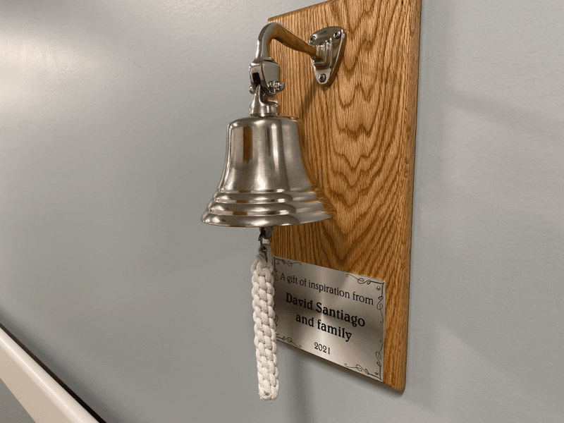 Ring the bell! David Santiago's donation uplifts patients at cancer center